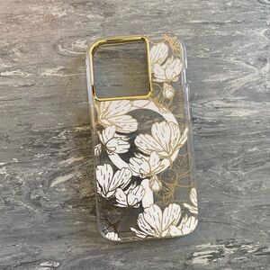 Floral Gold and White Phone Case